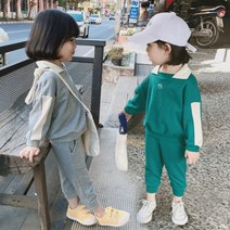 꼰띠키즈베베 카라상하복 유아 상하복 (S~XL)
