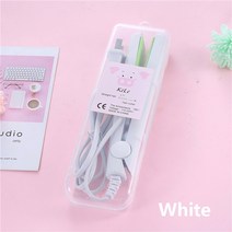 미니전기히터 미니 헤어 스트레이트 너 플랫 아이언 세라믹 헤어 스트레이트 너 드라이 및 습식 자동 온도 조절 전기 컬링 아이언 패션 스타일링 도구, [02] WHITE