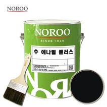 노루페인트 수 에나멜 철재 목재 페인트 1L, 무광흑색