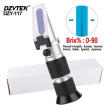 당도계 디지털 당도측정계 비파괴 dzytek 굴절계 주스 brix 범위 atc 설탕 양봉 테스터가있는 0-90 스케일 설탕 테스터 디지털 굴절계, tzy-117-화이트