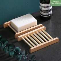 티비엠코리아 뱀부 우드 원목 비누 받침대 거치대 비누홀더 비눗갑 1+1