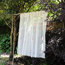 34평 거실커튼 3중 방한커튼 암막 커텐 faux linen stripe pattern sheer curtains for kitchen embroidered colorful
