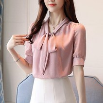 여자 블라우스 끈리본 프릴 데일리옷 데이트