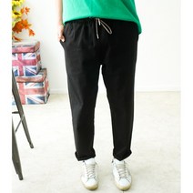 [코디캡틴] 4XL 밴딩 테이퍼드핏 10부 빅사이즈 면바지