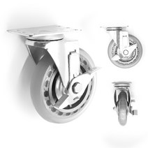 셀비트 무소음 경량 캐스터 바퀴 5인치 회전브레이크형