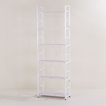 가구느낌 위니책장, 화이트화이트, 6단