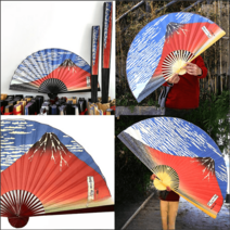 대형 부채 후지산 일식집 장식소품 인테리어 데코부채, 디자인1, 내추럴