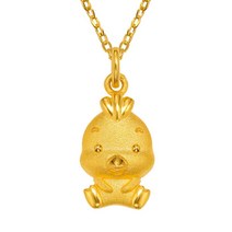 [KT알파쇼핑][한국금다이아몬드] 순금 아기 닭 돌목걸이 24K 3.75g 돌잔치 100일 선물