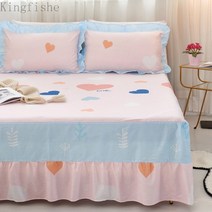 [Kingfishe]침대 시트 싱글 더블 스커트 침대 커버 봄 여름 h6 712