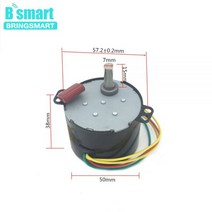 1 마력 모터 bringsmart 50ktyz 영구 자석 동기 220v 저속 50rpm 바베큐 용 가역 금속 기어, 24v 30rpm