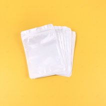 컬러 지퍼백 악세사리 소품 소분 보관 선물 포장 투명 소분팩 파우치백 구디백 봉투 1P 화이트