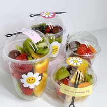 컵과일도시락용기 과일컵 50p 티라미수용기 떡포장 빙수 원형샐러드 과일컵 디저트 포장용기 PET용기 PP용기 돔형 용기, 1. PET 9oz (230ml) 50개