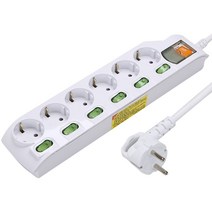 일신전기 멀티콘센트 6구3M개별절전접지코드 16A, 3m