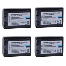 소니 알파 DSLR-A230 A290 A330 A380 A390 용 NP-FH50 배터리 HDR-TG1E TG3 TG5 TG7 사이버 샷 DSC-HX1HX100V DSC-HX200, [01] 4x battery