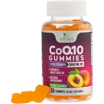 CoQ10 젤리 심장 건강 지원 및 세포 에너지 생산을 위한 100mg 보충제 - 글루텐 프리 비건 GMO 항산화 물질 최대 흡수 코엔자임 Q10 젤리 포함 120개 207242, 30 Count (Pack of 1)