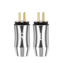 0.78mm 2 핀 헤드폰 플러그 UM3X W4R UE18 Hifi 이어폰 어댑터 DIY 용 금도금 구리 잭 스피커 커넥터, 05 Black Silver