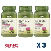 GNC 밀크씨슬 1300mg, 3개