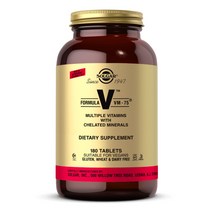 솔가 포뮬러 VM 75 철분 포함 180정 (타블렛) Solgar Formula 180 Tablets, 1개