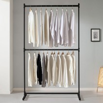 리빙위즈 바인 2단 행거 1200, 블랙