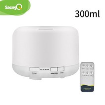 초음파 가습기 미스트 메이커 saengq 전기 아로마 디퓨저 300ml 500ml 쿨, 흰색 300ml, 협력사, 유럽 ​​연합