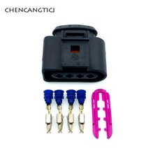 알루미늄 프로파일 1 세트 4 핀 3.5MM VW Skoda VAG 자동차 커넥터 4B0973724 코일 연장 어댑터 용 전기 와이어 플러그 1J0973724, Follow me, 1 set