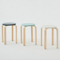 NEW 마리4 원목 라운드 스툴 4color, 02.한샘 마리 스툴_민트