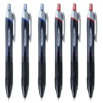 유니볼 제트스트림 볼펜 6개 SXN-150-38, 0.38mm 6개(청3적3)