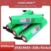 자동차 교체 대용량 2022 100% 신제품 브랜드 18650 2500mAh 충전식 배터리 3.6V INR18650 25R M 20A 방전 배터리 + DIY 니켈, 20PCS battery