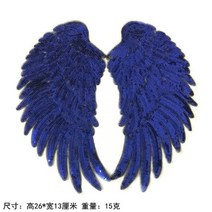 의류 스팽글에 대한 패치에 큰 날개 철 바이커 배지 자수 패브릭 스팽글 패치 의류 것들, 앤티크 실버