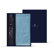 송월타월 타월우산 SW콤보세트 02, 1개, 검정우산+연베이지수건