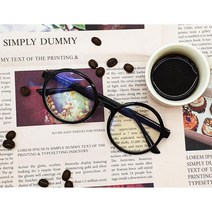 블랙 검정색 뿔테 원형 동그라미 안경태 패션용 뿔테안경 가벼운안경테 심플 안경테