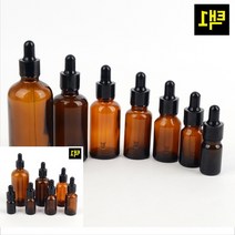 화장품용기 제작 친환경 펌핑기 갈색 파우더 스포이드 메이크업 오일 화장품 소분 유리공병, 100ml(품)(절)