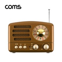[BT116] Coms 엔틱/레트로 라디오 블루투스 스피커 Brown (BT v5.0) 최신과 고전의 만남/ evn1, 상세페이지 참조