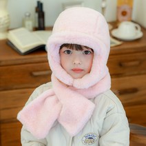 [BAY-B] 유아 아동 방한 소프트 모자+머플러 세트 4color