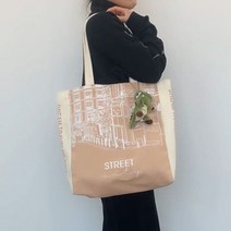 미루시노 여성 유럽 스타일 오리지널 디자인 프린트 핸드백 에코백 가방 RUN1814