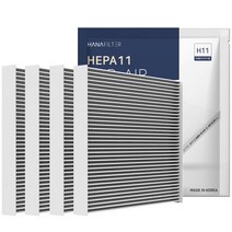 [2+2] H11 하나 차량용 에어컨 필터 PM2.5 PM1.0 초미세먼지 유해물질 헤파, 2+2개, HF-17