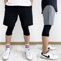 멜리사몰 6부 하이엔드 고퀄 런닝복 일체형 남자레깅스반바지 땀복 트레이닝바지