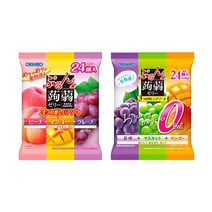 일본직구 오리히로 곤약젤리 3가지맛 24개입 2종 택1, 복숭아+망고+포도