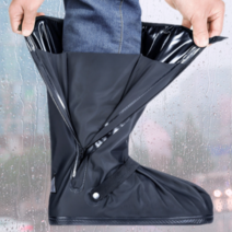 [모닥트립] 바이크 자전거 라이딩 등산 배달용 레인슈즈, 블랙 XXL(신발사이즈 280~295mm)