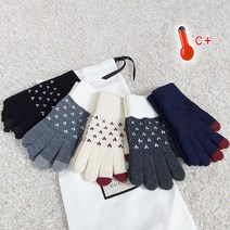 1+1 울 따숨 하트 겨울 방한왕기모 스마트폰 터치장갑