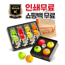 2022년 볼빅 골프공 비비드 신년 호랑이 4구 12구 골프공 인쇄 쇼핑백 무료 선물포장, 1-5 호랑이 4구+볼마커+인쇄+쇼핑백