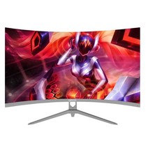 32인치 컴퓨터 모니터 LCD 곡면 화면 데스크탑 게이밍, 24인치 1080P 75HZ 블랙 곡면