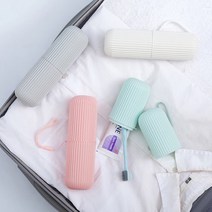 칫솔 치약 케이스 사무실 학교 회사 직장 학원 해외 국내 여행 준비물 펜션 찜질방 목욕탕 욕실 세면대 수납 양치컵 수저통 위생적 파우치 휴대 화이트