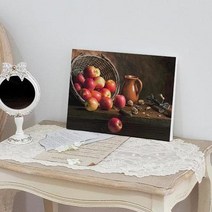 캔버스천데코사각액자33.4×24.2_빨간사과정물화