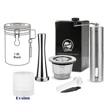 캡슐커피머신추천 캡슐 커피머신 호환 커피 머신 가정용 업소용 icafilascapsule for nespresso 재사용 가능 리필 가능 crema 에스프레소 재사용 가능 리필, 상아