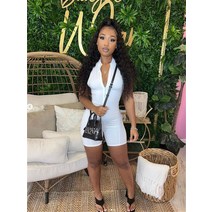 바디프로필컨셉 하이레그 여름 점프 수트 WESAYNB 의류 Jumpsuit 여성 원피스 Romper Womens 화이트 핑크 블랙 Bodycon Playsuit