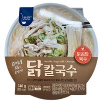 심플리쿡 닭칼국수 즉석조리용기면 246g x 12개, 상세페이지 참조