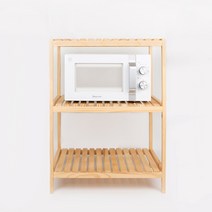 모노먼트 원목 전자렌지대 3단, 우드