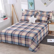 라지킹침대 3 조각 침대 시트 세트 1pc 플랫 2pcs 베개 면화 린넨 편안한 커버 더블 퀸 사이즈, [02] 3pcs 200x230cm, [03] 03