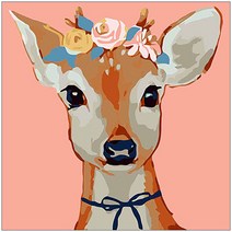 아이러브페인팅 DIY 명화그리기 25 x 25 cm, 아기꽃사슴